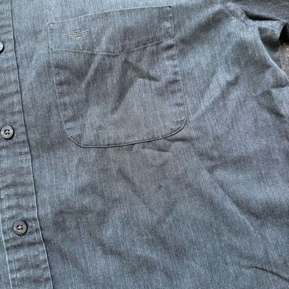 Dockers Button Down Long Sleeve Shirt Size Medium Stain Defender Cotton Blend - Picture 13 of 16